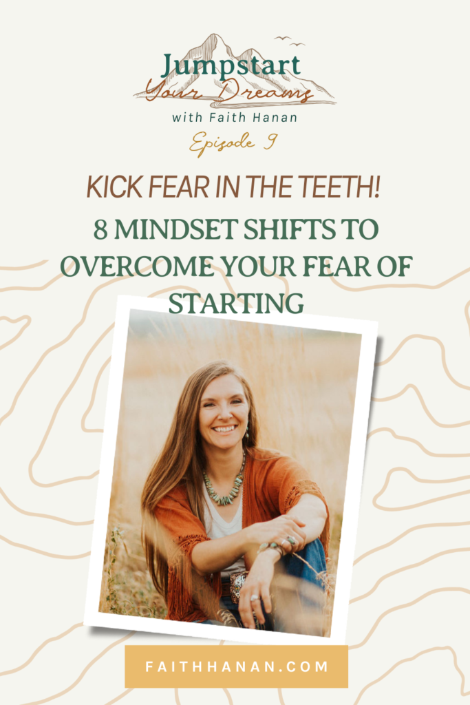 woman with long dark hair smiling at the camera encouraging entrepreneurs to overcome fear
