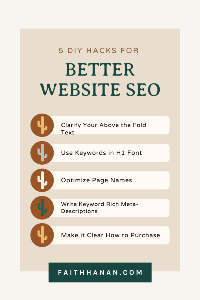 infographic tips to better website SEO