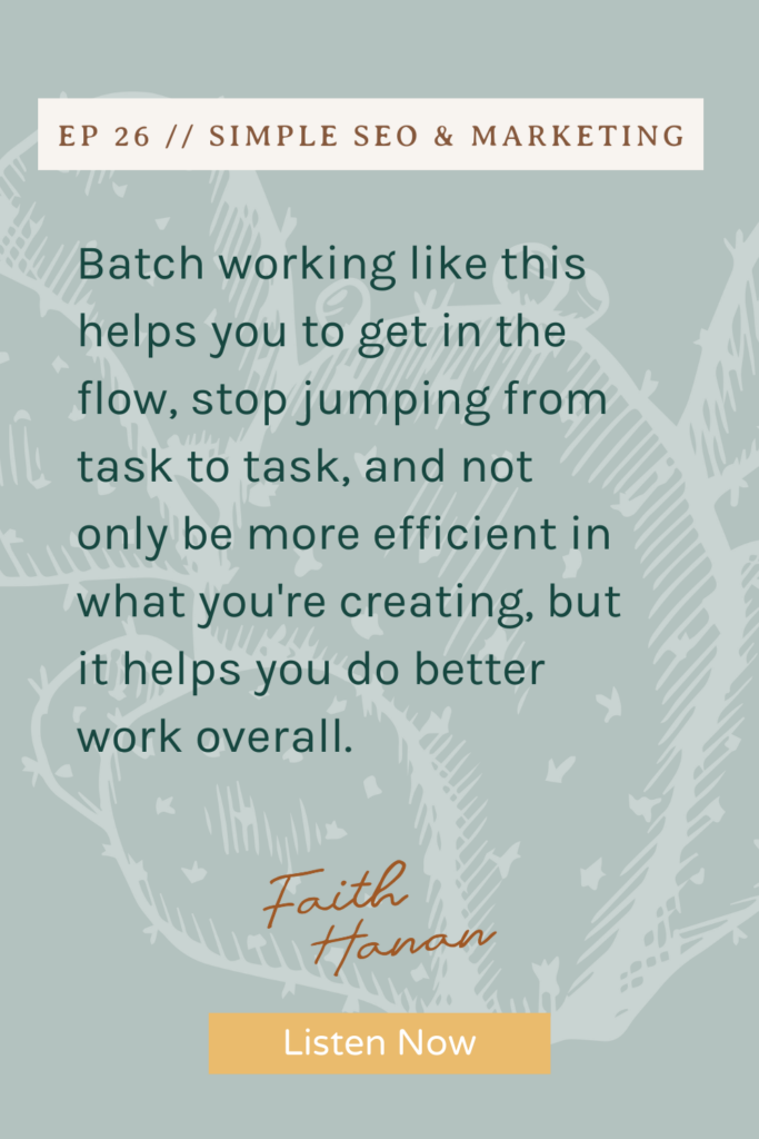 content creation and productivity tip:batch work