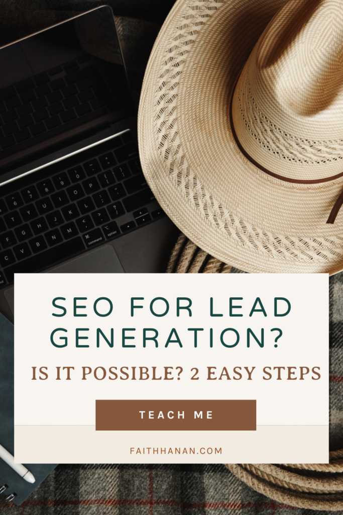 hat and lasso on laptop about learning seo for lead generation in two easy steps