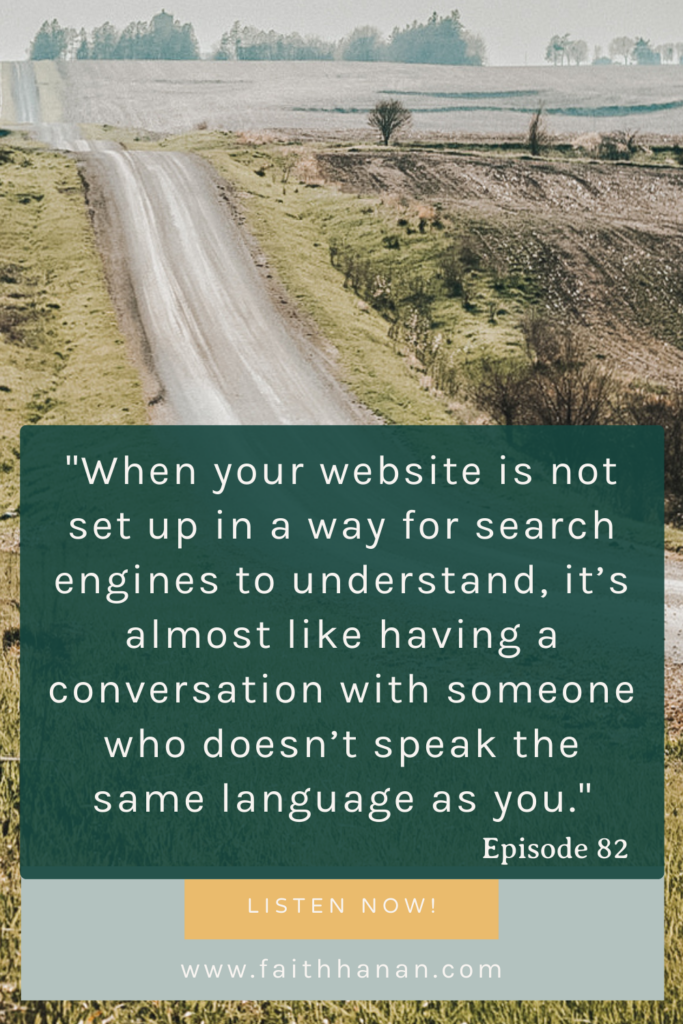 wide shot of road with beginner seo tips text that reads when your website is not set up in a way for search engines to understand, it's almost like having a conversation with someone who doesn't speak the same language as you.
