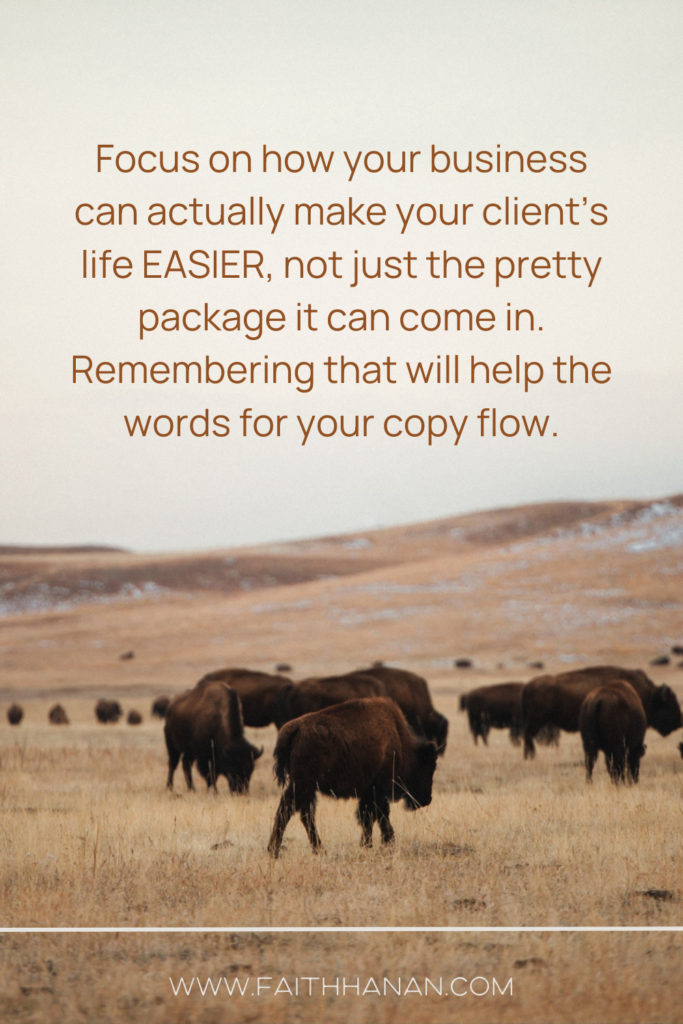 background-image-of-buffalo-grazing-to-help-write-website-copy-think-of-how-you-make-your-clients-life-easier