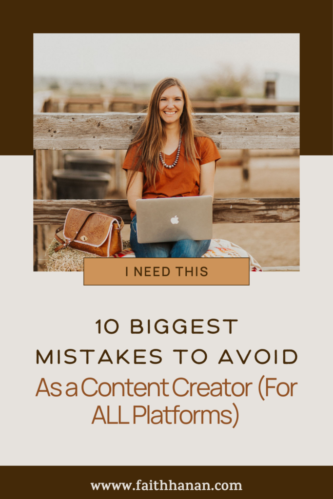 10-biggest-mistakes-to-avoid-as-a-content-creator-for-all-platforms-with-smiling-woman-sitting-against-a-fence-working-on-a-macbook